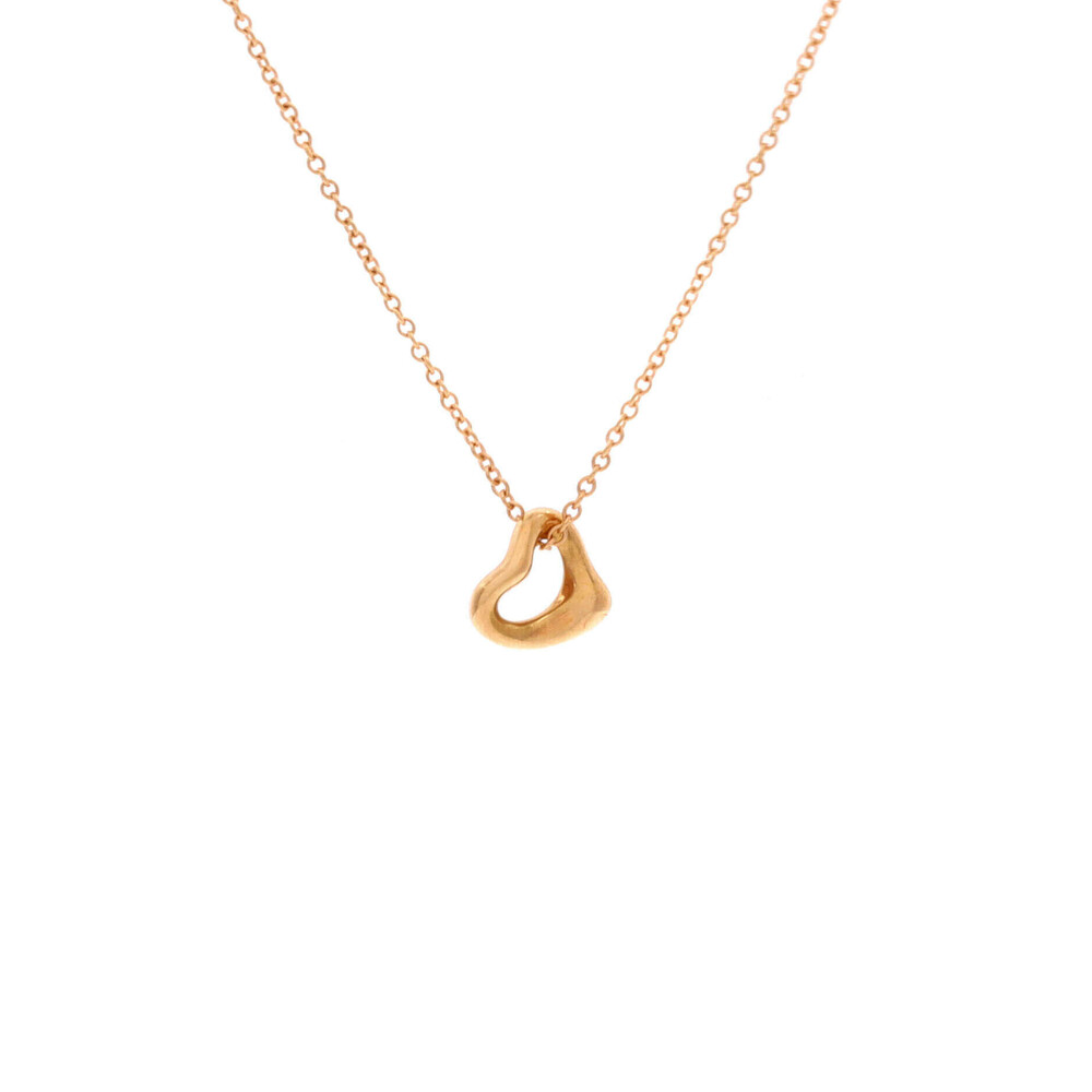 Tiffany & Co. 7mm Elsa Peretti Open Heart Pendant Necklace